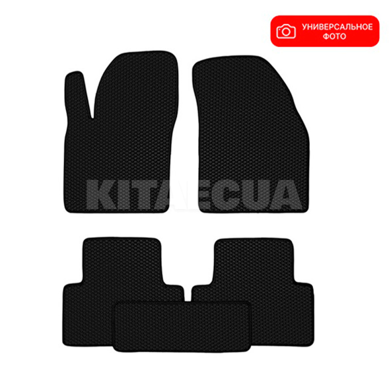 EVA коврики в салон Honda CRV 4 (2012 - 2016-н.в.) черные черный кант BELTEX (18 17-EVA-BL-T6-BL) - 2