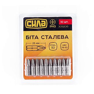 Бита PH3x25 мм 10 шт. СИЛА