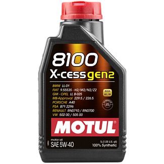 Масло моторное синтетическое 1л 5W-40 8100 X-Cess gen2 MOTUL