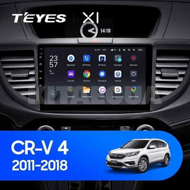 Штатна магнітола X1 2+32Gb 10" Honda CR-V 4 RM 2011-2018 (B) Teyes (26812)