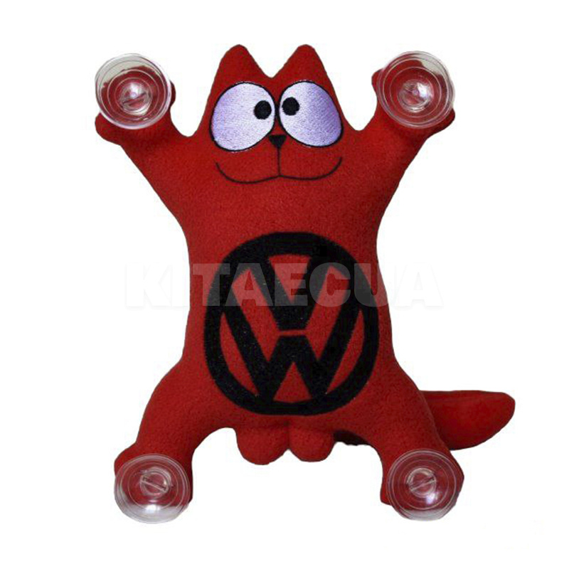 Игрушка для автомобиля красная на присосках Кот Саймон "Volkswagen" (11)