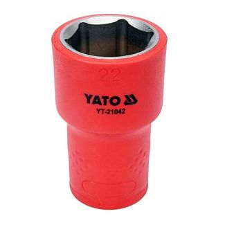 Головка торцева 6-гранна 22 мм 1/2" 55/38 мм діелектрична YATO
