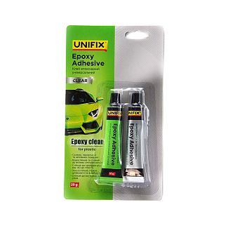 Клей епоксидний для пластика прозорий 20г UNIFIX