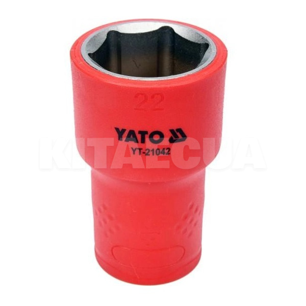 Головка торцевая 6-гранная 22 мм 1/2" 55/38 мм диэлектрическая YATO (YT-21042)
