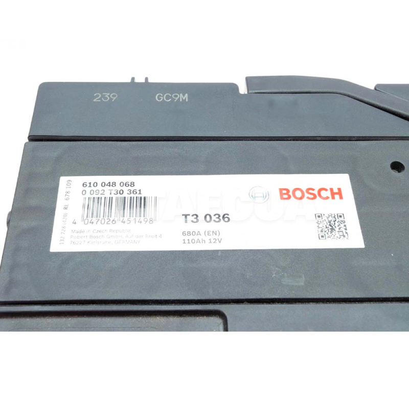 Аккумулятор автомобильный T3 036 110Ач 680А "+" слева Bosch (0 092 T30 361) - 2