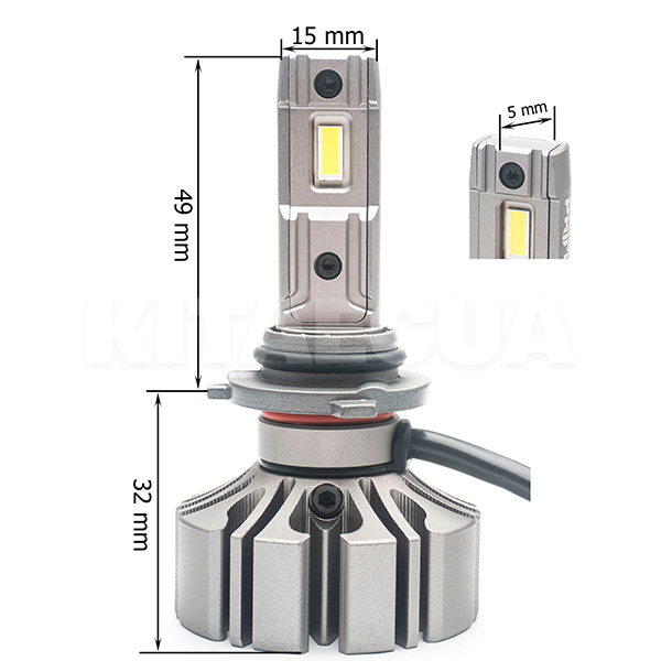 LED лампа для авто FOG 9005/HB3 9006/HB4 45W 5000K (комплект) Prime-X (W10628) - 3