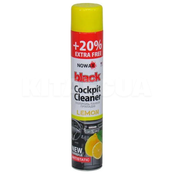 Полироль для пластика "лимон" 750мл Lemon Black Cockpit Cleaner NOWAX (NX00702)