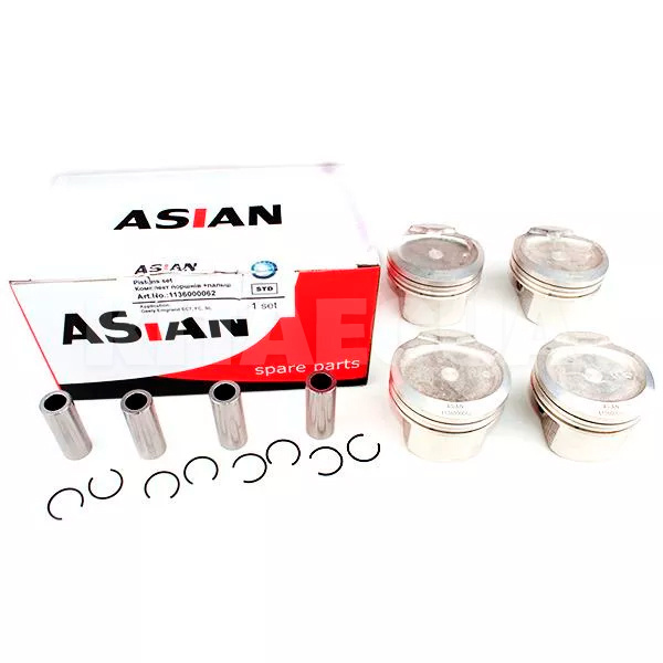 Поршни двигателя +0,25 (с пальцами) 4шт 1.8L ASIAN на Geely EMGRAND EC7 RV (1136000062)