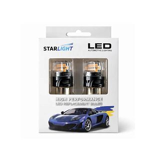 LED лампа для авто Vision P21W 8W 6000K оранжевая (компл.) StarLight