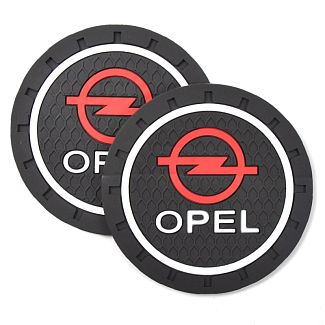 Коврики антискользящие в подстаканник 7 см Opel (2шт.) 