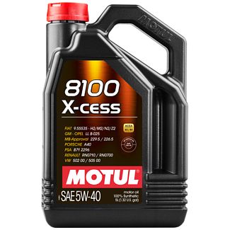 Масло моторное синтетическое 5л 5W-40 8100 X-Cess MOTUL