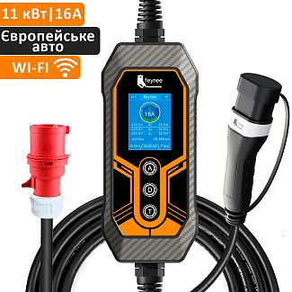Зарядка для електромобіля 11 кВт 16A 3-фази Type 2 (європейське авто) Lion Wi-Fi FEYREE