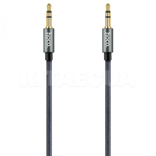 Кабель mini Jack 3.5 mm - mini Jack 3.5 mm UPA03 1м черный с микрофоном HOCO (12800)