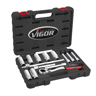 Набор инструментов для монтажа амортизатора 1/2" 14 предметов VIGOR