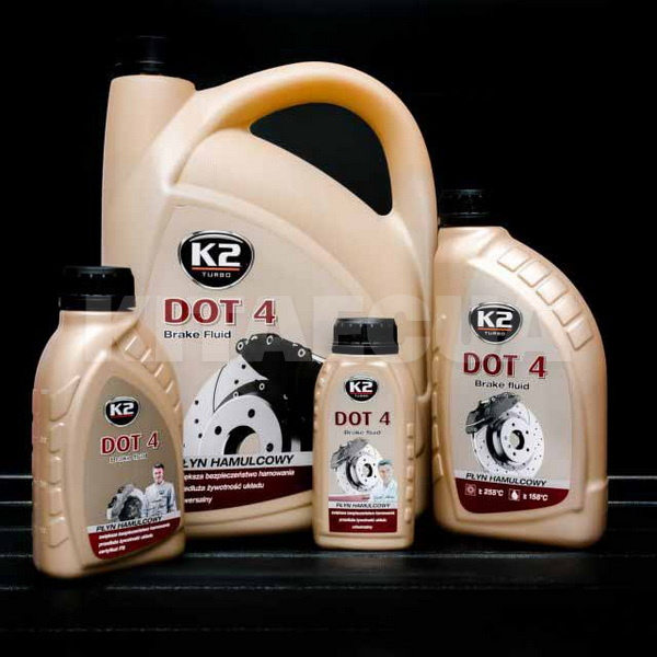 Тормозная жидкость 1л Turbo Dot 4 Brake Fluid K2 (T108) - 3