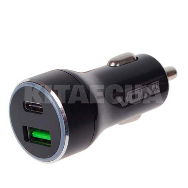 Зарядне для портативних пристроїв USB - Type C чорний 3A VOIN (C-45205Q-VOIN) - 2