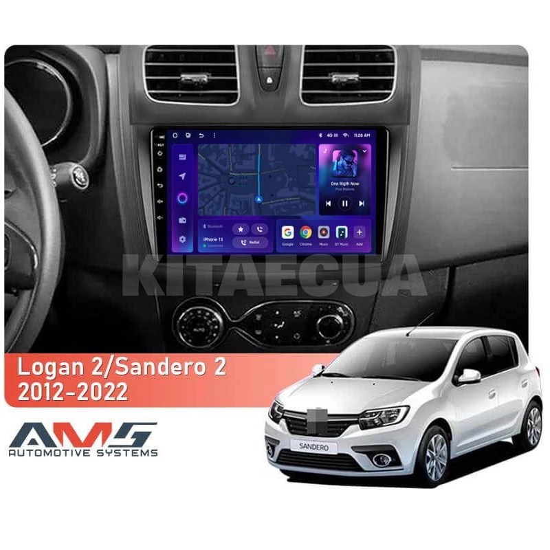 Штатна магнітола MOSS M3 4+32 ГБ 9" Renault Logan 2 2012-2022 (F1 B) AMS (50640) - 2