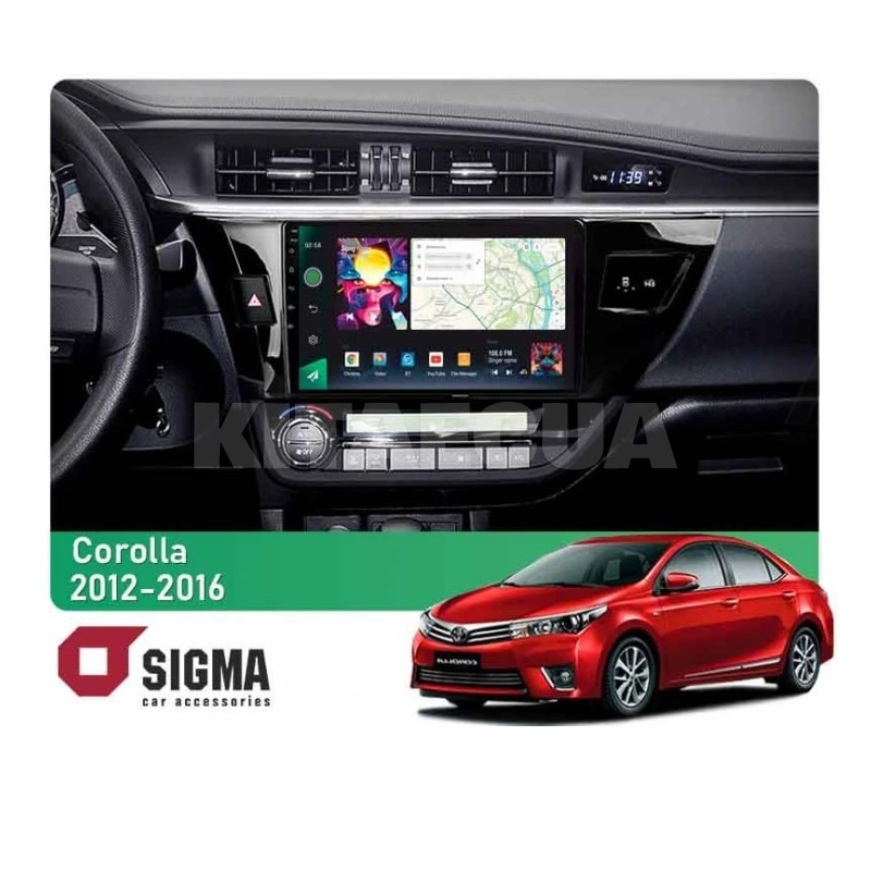 Штатная магнитола PRO 10464 4+64 Gb 10 Toyota Corolla 11 2012-2016 (B) SIGMA4car (40178)