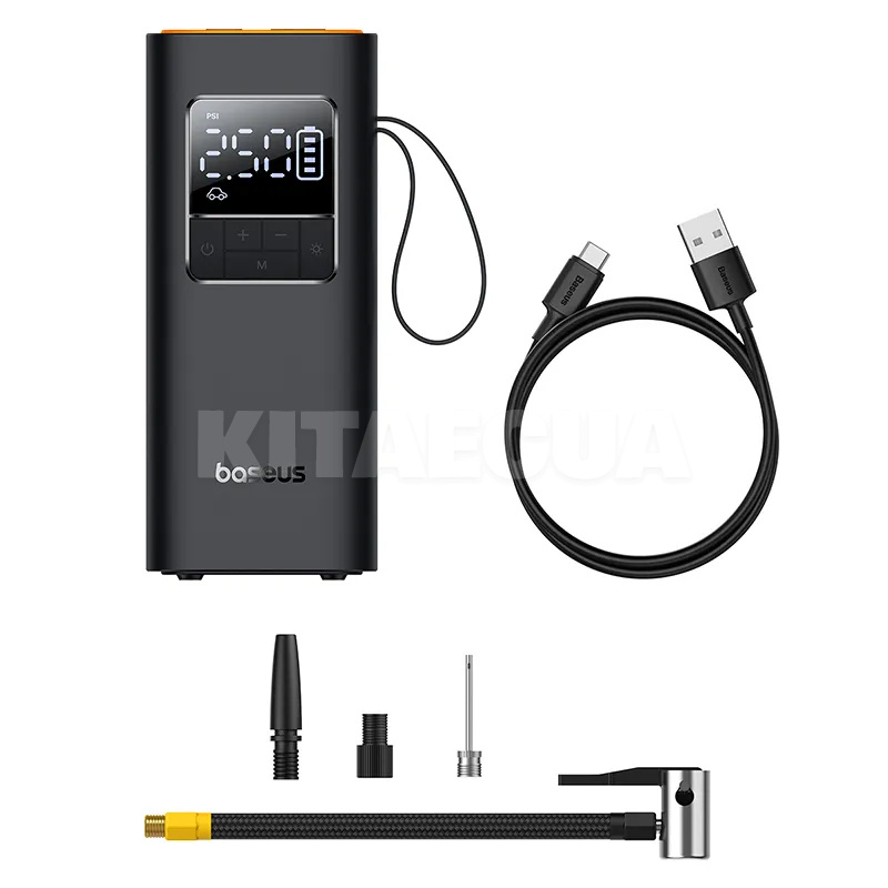 Автомобільний компресор 200 л/хв 850 Вт 8 Атм SuperMini Pro Series Wireless Car Inflator BASEUS (C11159300111-00)