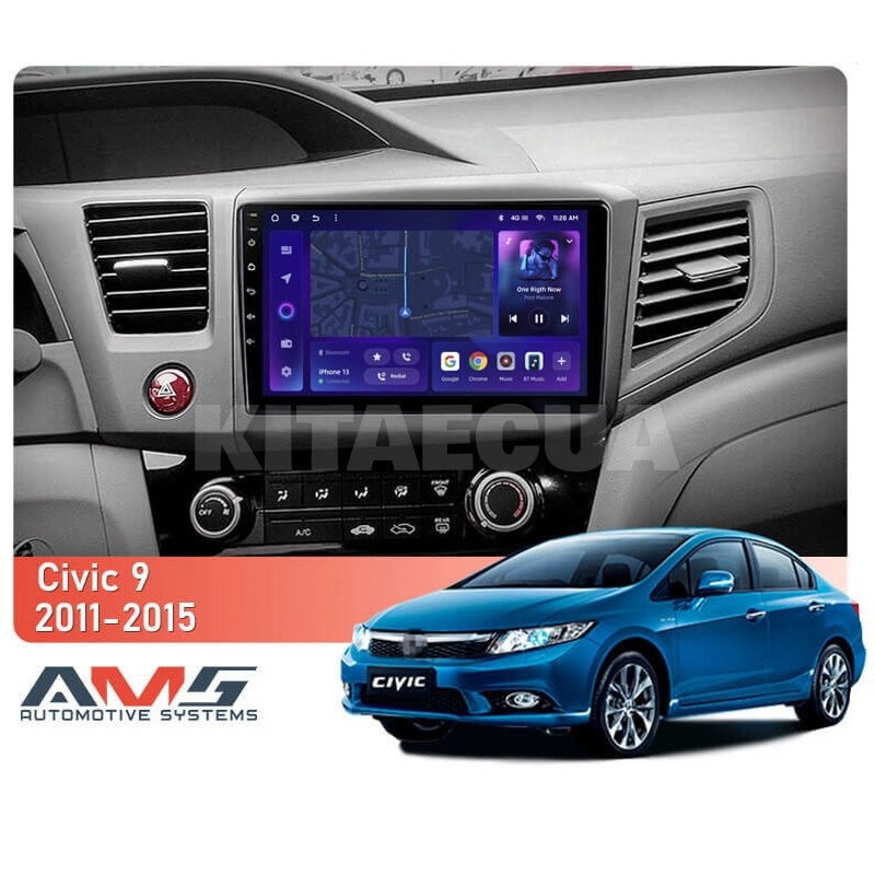 Штатна магнітола MOSS M3 4+32 ГБ 9" Honda Civic 9 FD 2011-2015 AMS (49953) - 2