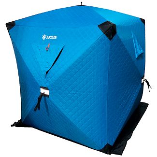 Палатка рыбацкая 150х150х165 см 2х-местная зимняя синяя CUBE AXXIS