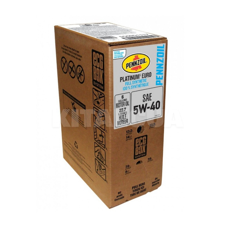 Масло моторне синтетичне 22.7л 5W40 Platinum Euro Ecobox Pennzoil (550051117)