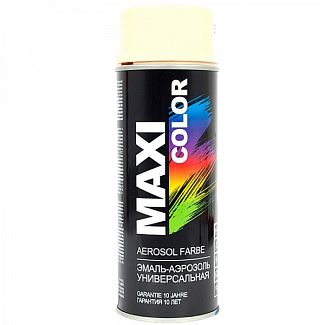 Фарба-емаль золотисто-жовта 400мл універсальна декоративна MAXI COLOR