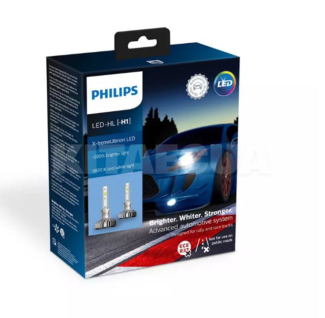 LED лампа для авто H1 P14.5s 20W 5800K PHILIPS (11258XUX2)