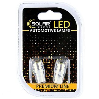 LED лампа для авто Premium Line W2.1x9.5d 1W 6500K (комплект) Solar