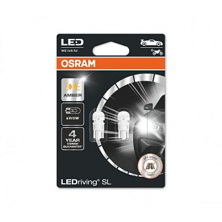 LED лампа для авто LEDriving SL W2.1x9.5d 0.8W amber (комплект) Osram