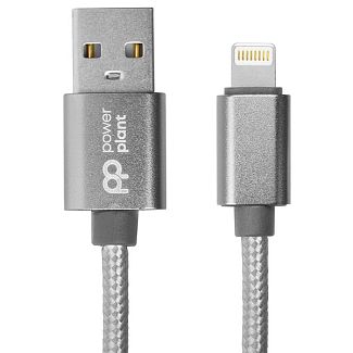 Кабель USB - Lightning 2.4А 1м серый PowerPlant