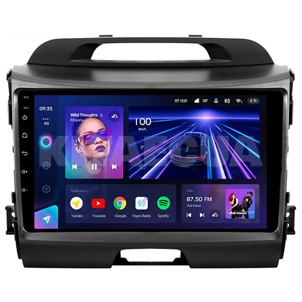 Штатная магнитола CC3 4+32 Gb 9" Kia Sportage 3 SL 2010-2016 (B) Teyes (46623)