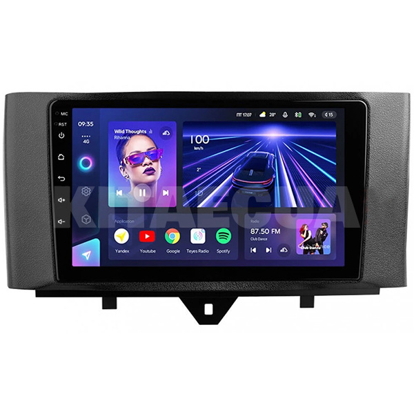 Штатна магнітола CC3 4+32 Gb 9" Mercedes Benz Smart Fortwo 2 2010-2015 (F1) Teyes (46745)