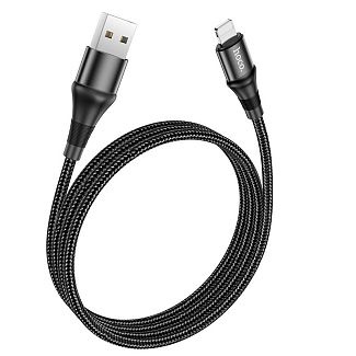 Кабель USB - Lightning 2.4A X50 1м черный HOCO
