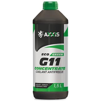 Антифриз-концентрат зелений 1.5л G11 -80°С AXXIS