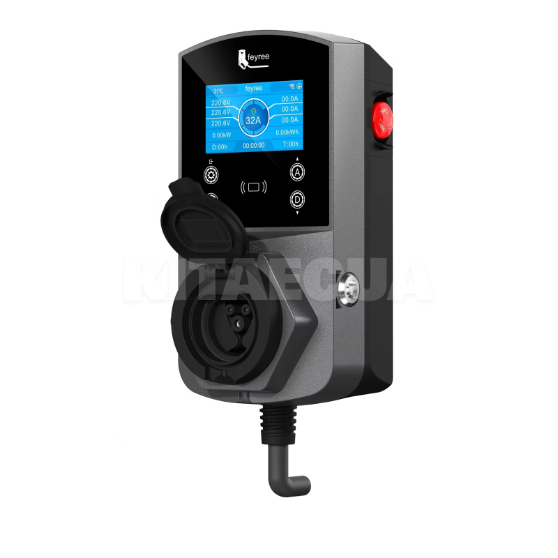 Зарядка для электромобиля 22 кВт 32A 3-фазы Type 2 (универсальная) Draco Wi-Fi FEYREE (FY22-32-3PH-TP2-CS)