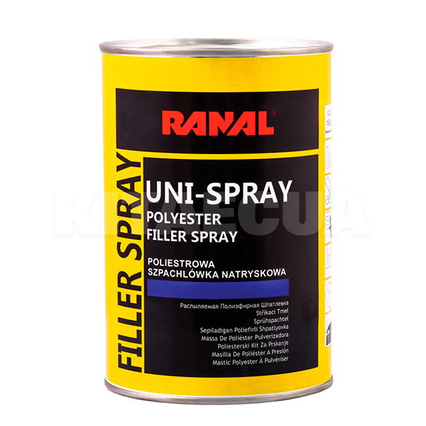 Грунт-шпаклівка 1.2кг Uni Spray Ranal (00000000419)
