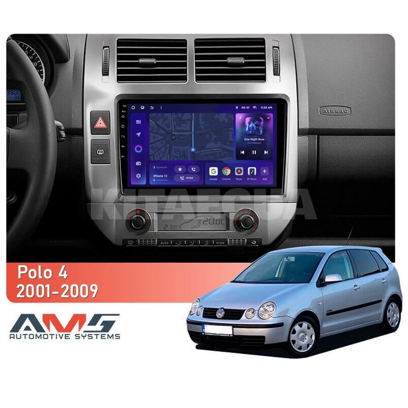 Штатна магнітола MOSS M3 4+32 ГБ 9" Volkswagen Polo Mk4 4 2001-2009 (F2) AMS (50756) - 2