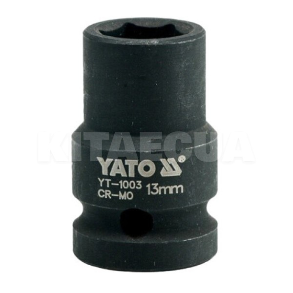 Головка торцева ударна 6-гранна 13мм 1/2" 39мм YATO (YT-1003)