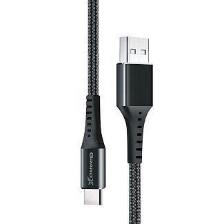 Кабель USB - Type-C 3A 1.2м черный Grand-X