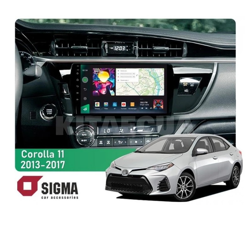 Штатная магнитола PRO 10464 4+64 Gb 10 Toyota Corolla 11 Middle East 2013-2017 (A) SIGMA4car (40175)