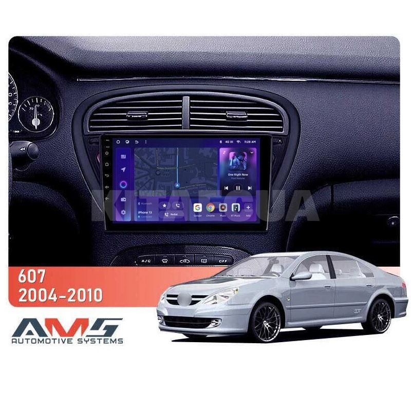 Штатна магнітола MOSS M3 4+32 ГБ 9" Peugeot 607 2004-2010 (L1) AMS (50620) - 2