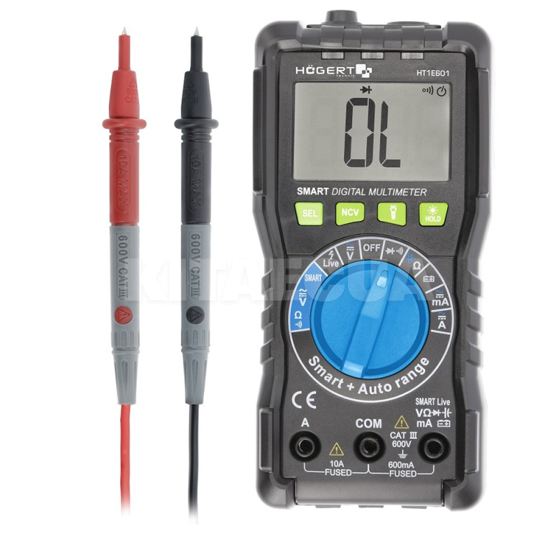 Мультиметр цифровой 0-600В SMART HT1E601 HOGERT (HT1E601)