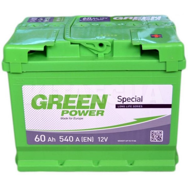 Акумулятор автомобільний 60Ач 540А "+" праворуч Green Power (22358)