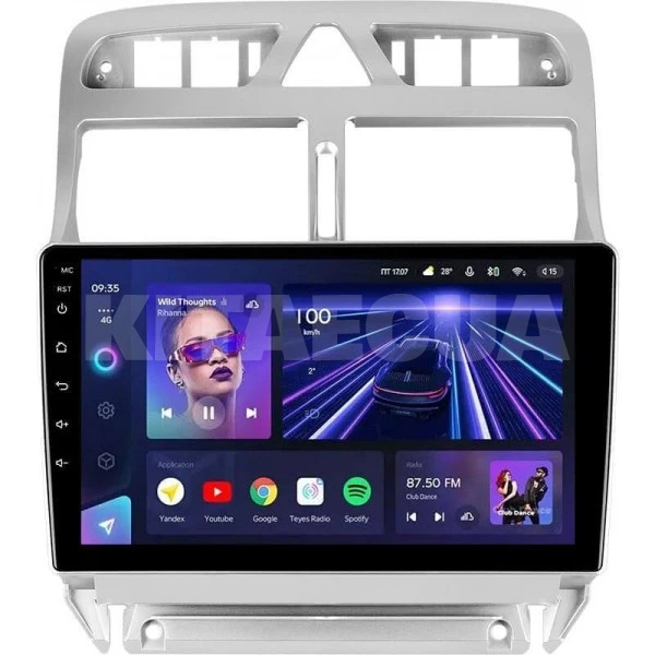 Штатна магнітола CC3 4+32 Gb 9" Peugeot 307 1 2001-2008 Teyes (46823)