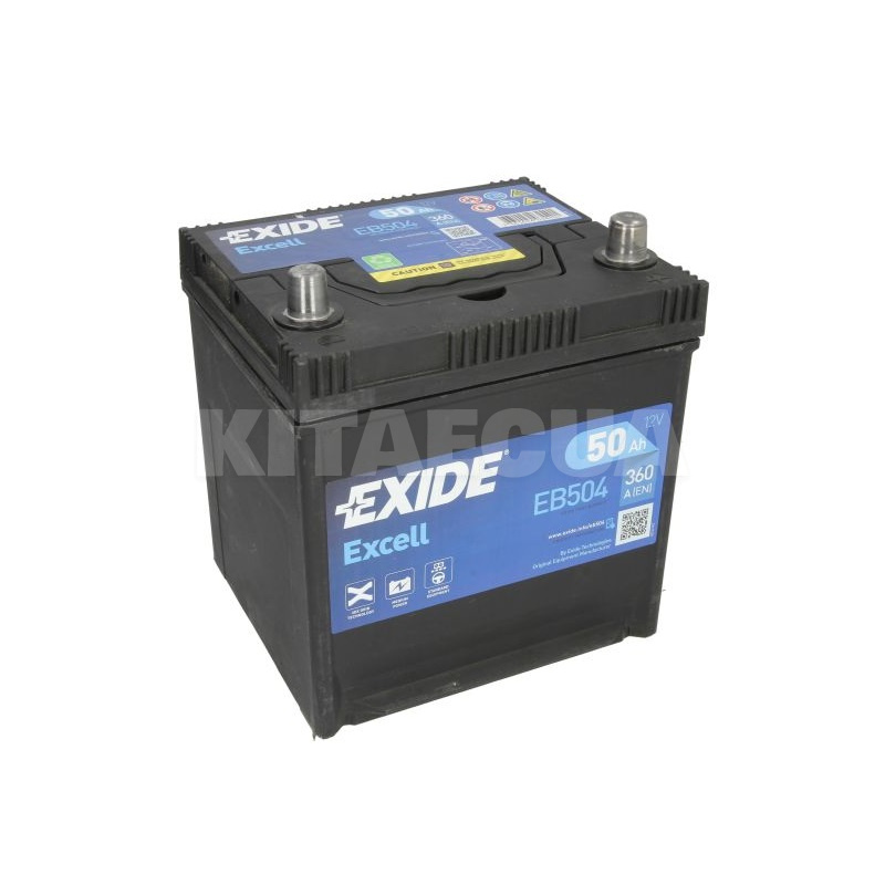 Аккумулятор автомобильный 50Ач 360А "+" справа EXIDE (EB504) - 2
