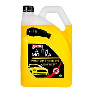 Омивач літній 4л 0°с "антимошка" EXOL