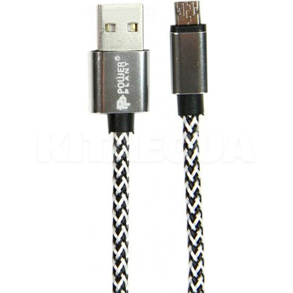 Кабель USB microUSB 1м сірий PowerPlant (CA910212)