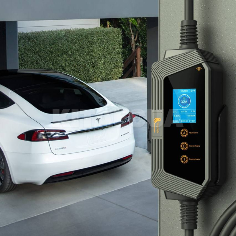 Зарядка для электромобиля Type Tesla 7.4 кВт 32А 1-фаза Wi-Fi Hero FEYREE (FY7-32-1PH-TS-H8)