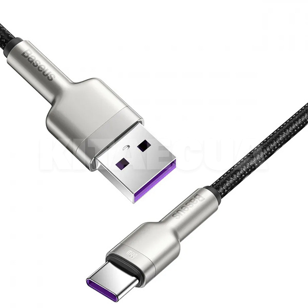 Кабель USB - Type-C 66W Cafule Metal Data 2м черный BASEUS (CAKF000201) - 2